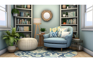 small rug interior design ai, a Background Photo by pikepicture
