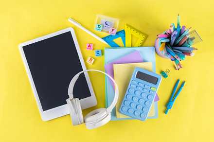 Back to school colorful background