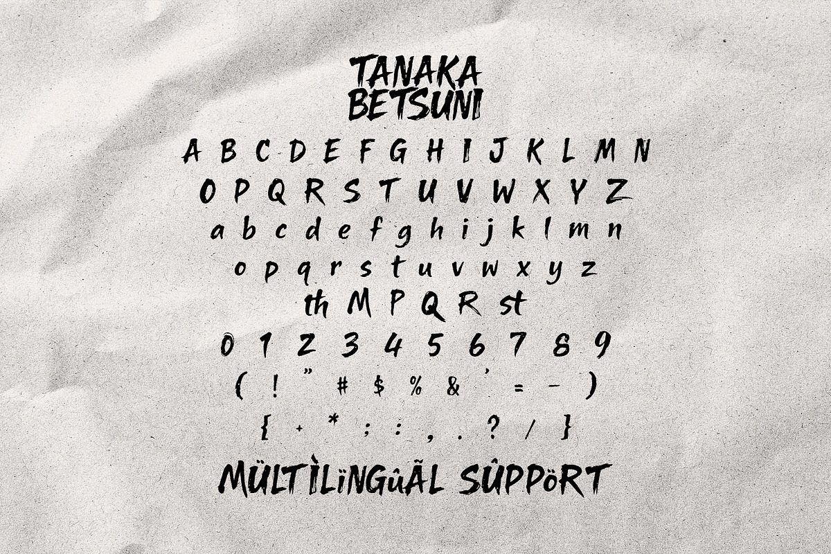 Tanaka Betsuni Bold Aggressive Brush, a Handwritten Font by Maulana Creative (Photo 5 of 7)
