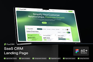FluxCRM - SaaS CRM Website UI KIT