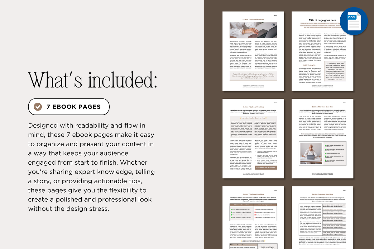 Google Docs Ebook Template, a Marketing Template by Our Polished Pages (Photo 8 of 8)