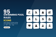 95 Swimming Pool Rules Icons, a Solid Icon by Symbolic Language (Thumbnail 1 of 6)