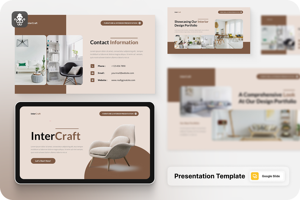 Interior & Furniture Google Slide, a Presentation Template by SquidPixey (Photo 1 of 6)