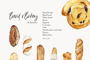 Bread and Bakery. Watercolor Food, a Food Illustration by NiKO (Thumbnail 2 of 8)