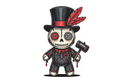 Halloween Gothic Voodoo Doll PNG, an Illustration by CraftArtStudio (Thumbnail 1 of 4)
