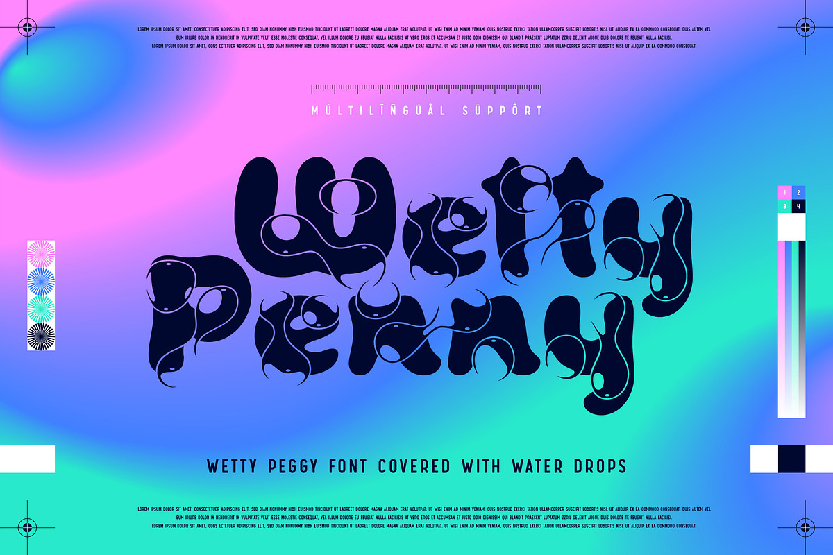 Wetty Penny font, a Symbol Font by Gleb Guralnyk (Photo 1 of 5)