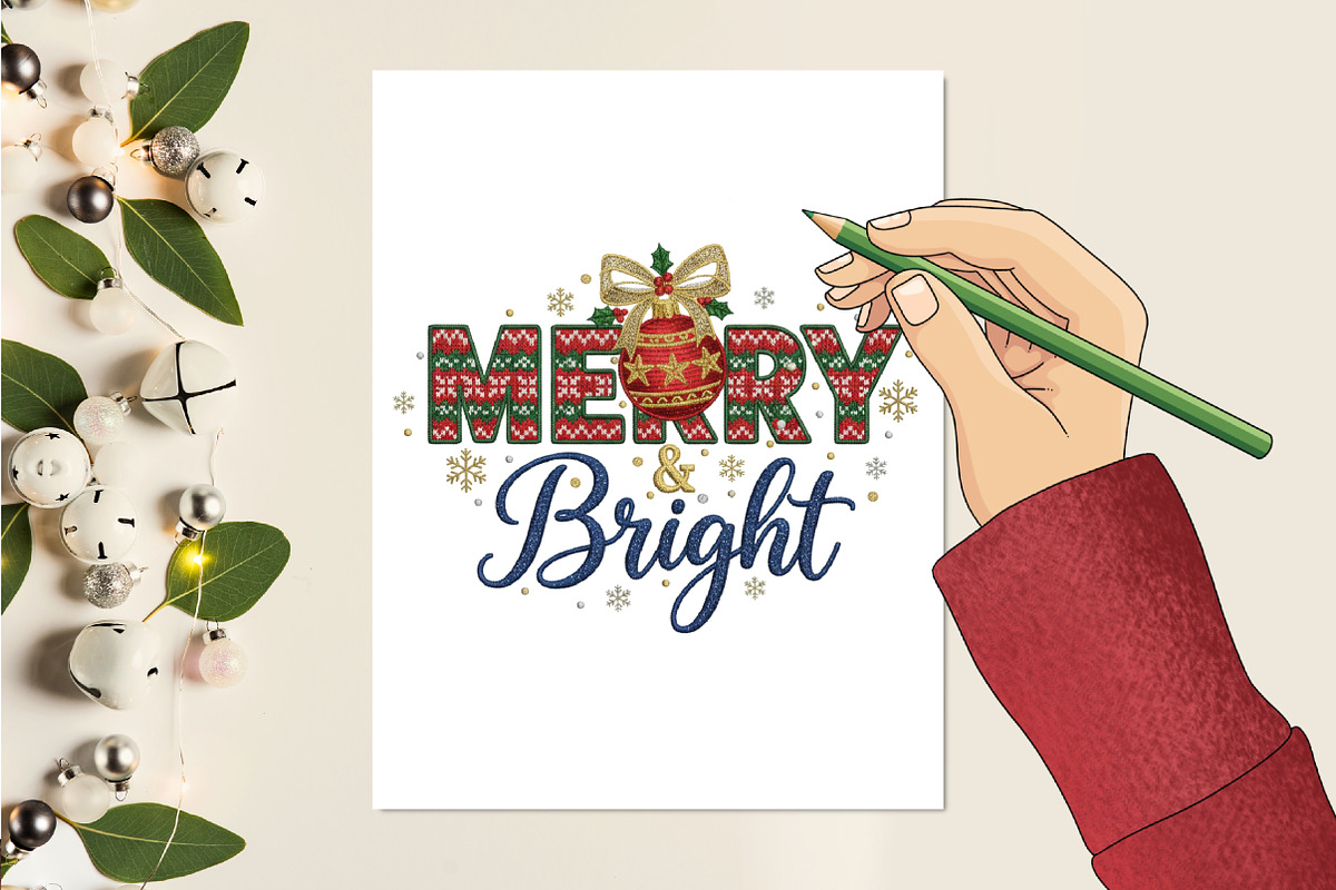 Merry and Bright Png Faux Yarn, an Illustration by designcity5 (Photo 9 of 17)