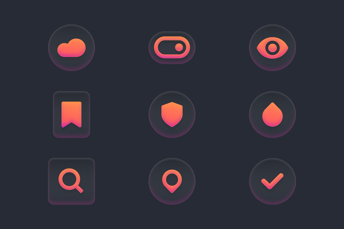Glass Icon Set, an Icon by unfoldco (Photo 5 of 5)