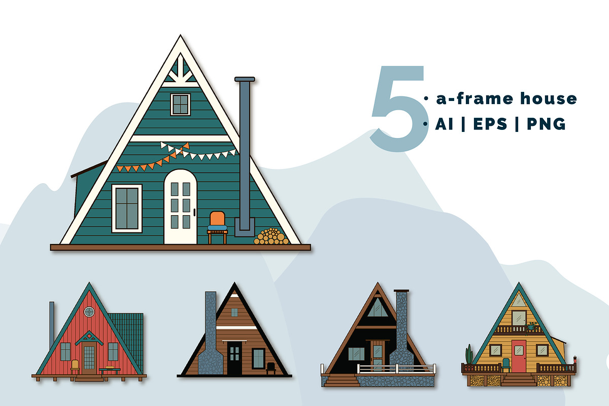Cabin life. Set of illustrations, an Illustration by lokfrid (Photo 2 of 6)