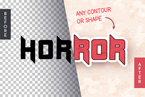 Horror Sticker Editable Text Effect