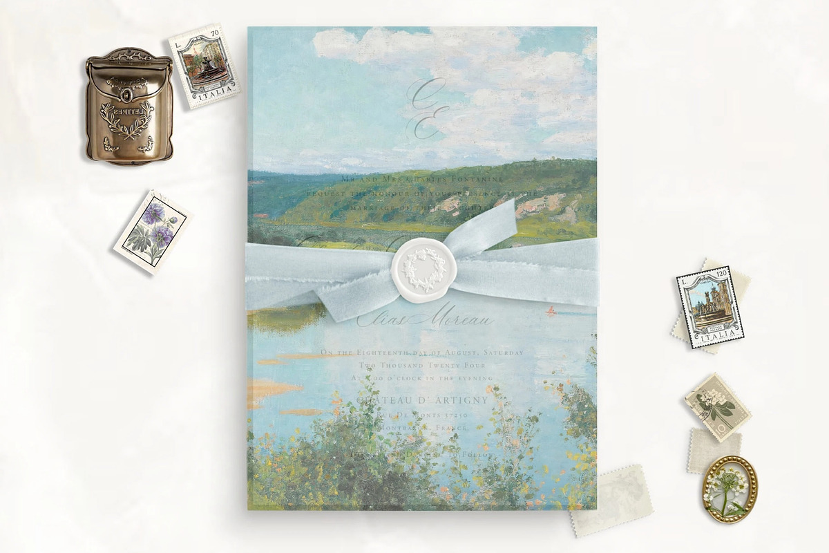 Summerday Printable Vellum Overlay, a Stationery Template by SilverJoyAtelier (Photo 1 of 2)