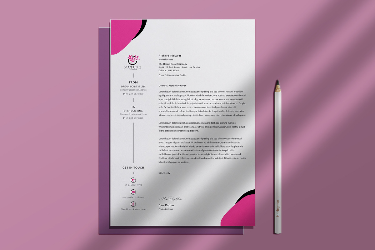 Letterhead Template, a Stationery Template by ResumeDevisers (Photo 6 of 6)