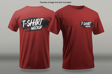 Front and Back T-Shirt Mockup, a Shirt Mockup by Allfriday Studio