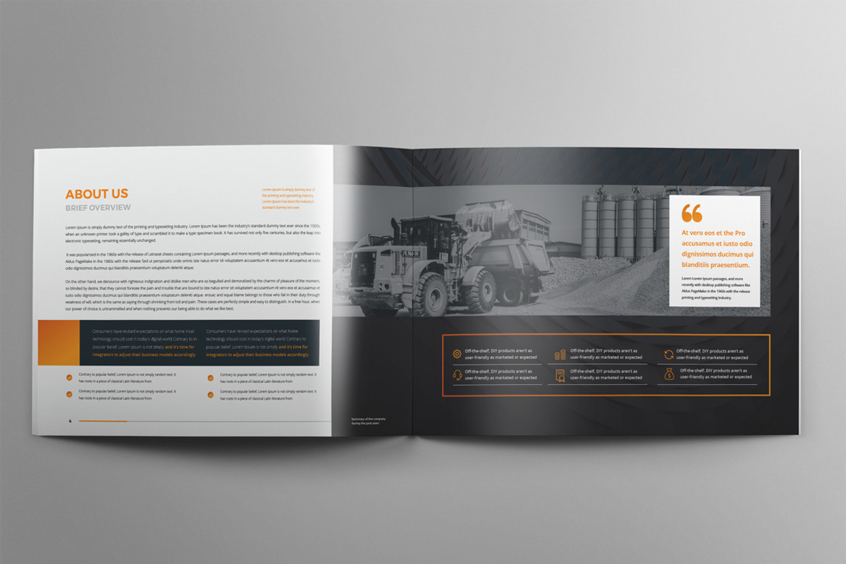 Landscape Corporate Brochure A4 & A5, a Brochure Template by Pro-Gh (Photo 3 of 10)