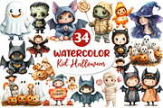Kid Halloween Sublimation Clipart, an Illustration by Dream Creation (Thumbnail 1 of 7)