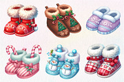 Christmas Slipper Clipart, an Illustration by Dream Creation (Thumbnail 2 of 7)