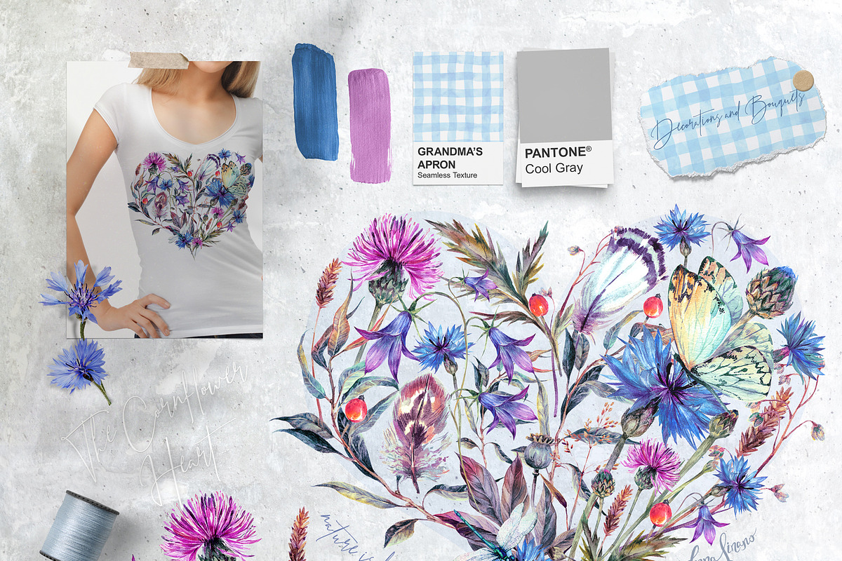 La Bucolica | Meadow Wildflowers Set, an Illustration by Inna Sinano (Photo 4 of 9)
