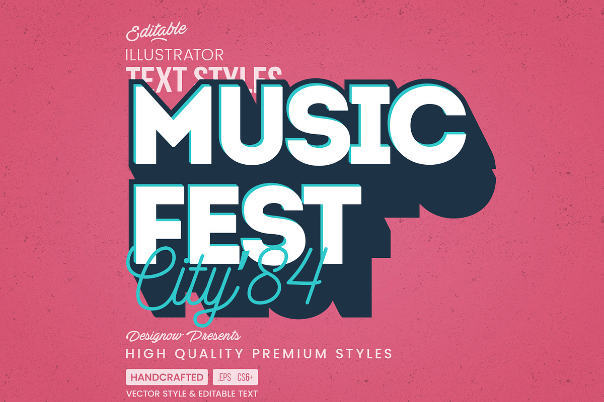 Vintage Music Poster Text Style, a Layer Style Add-On by Designow Group