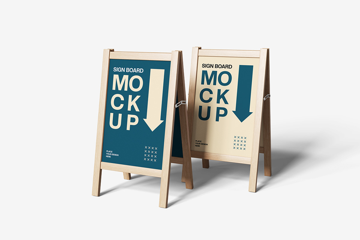 Sign Board Mockup, an Advertising Mockup by Indah (Photo 6 of 6)