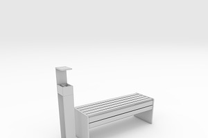 3D Model Bench Park 24