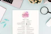 Water Color CV-Resume Tempalate *C, a Resume Template by Showy68 Template (Thumbnail 2 of 3)