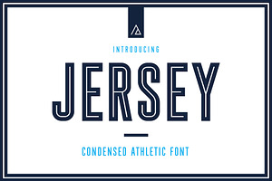 Jersey - Condensed Athletic Font, a Sans Serif Font by Aurora Graphics