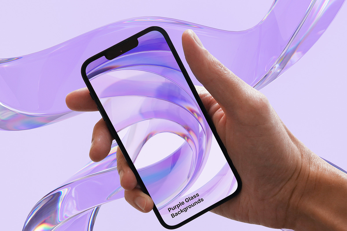 Purple Glass 3D Abstract Backgrounds, a Graphic by LarysaZabrotskaya (Photo 3 of 8)