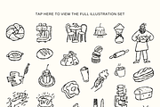 Bakery Doodles: 100 Hand-Drawn Pack, a Food Illustration by Veyla (Thumbnail 2 of 8)