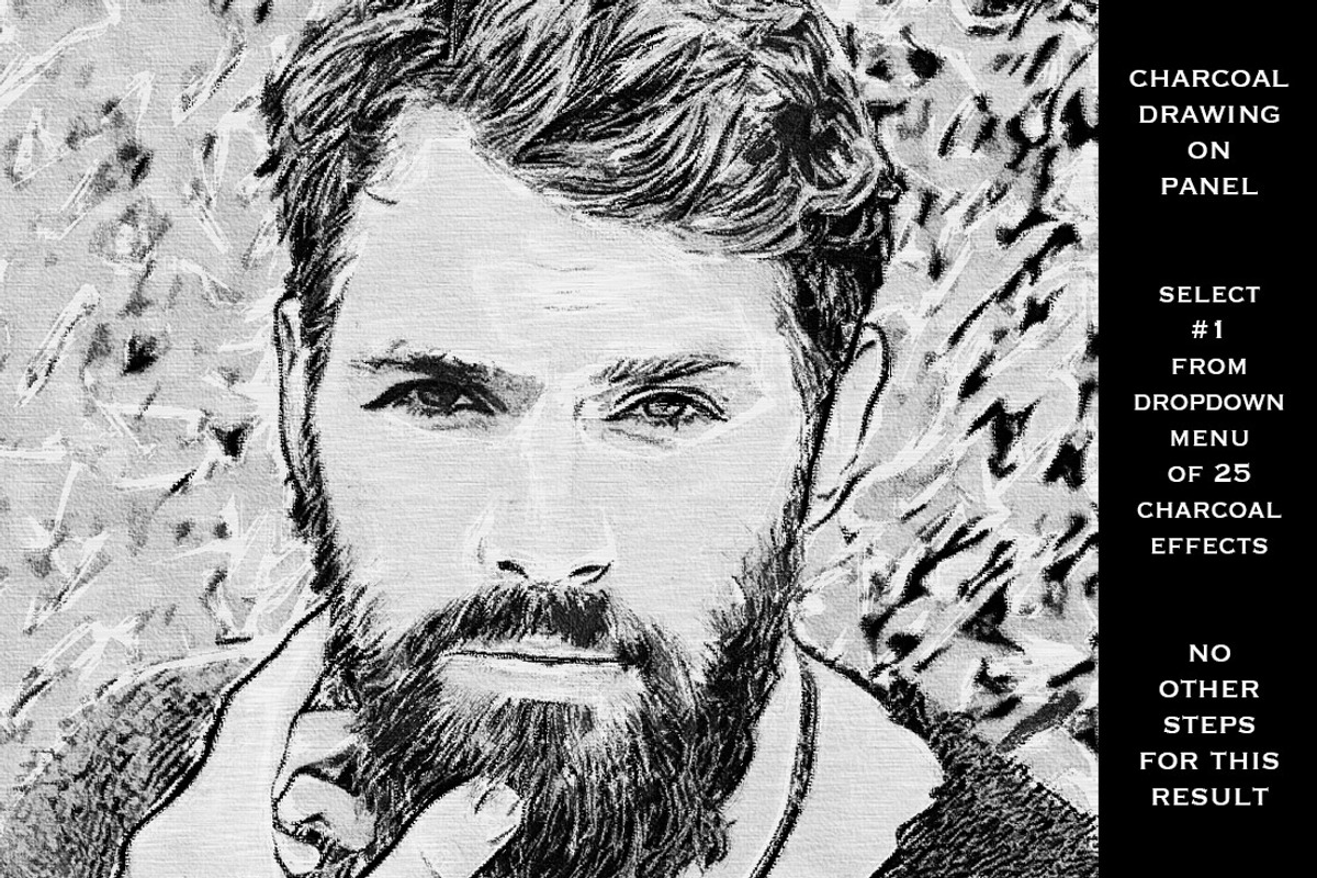 25 Master Class Charcoal Effects PSE, an Action Add-On by Pencil Pixels (Photo 10 of 17)