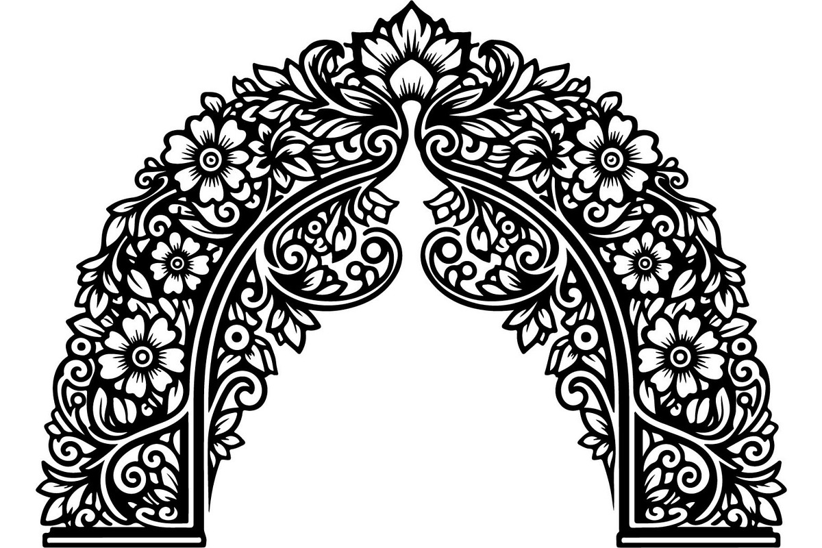 Decorative Arch Window Vector Pack, a Decorative Illustration by Designer_Momina (Photo 16 of 21)