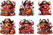 Pumpkin Cherries Coquette Clipart, an Illustration by CraftArtStudio (Thumbnail 3 of 6)