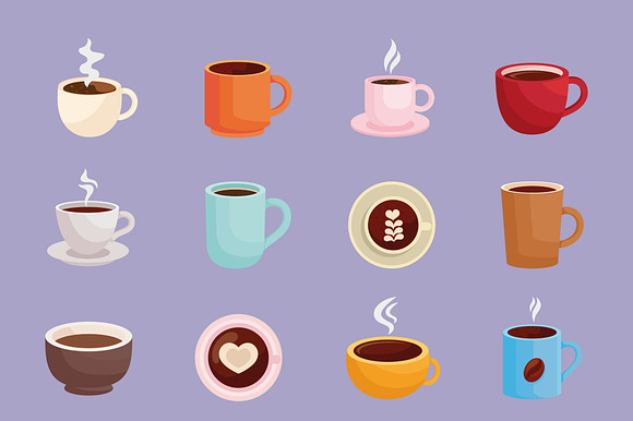 Coffee Cups Illustration Set preview 2