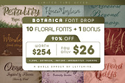 FLORAL DECORATIVE FONT COLLECTION, a Script Font by HypeWorksCo (Thumbnail 1 of 18)