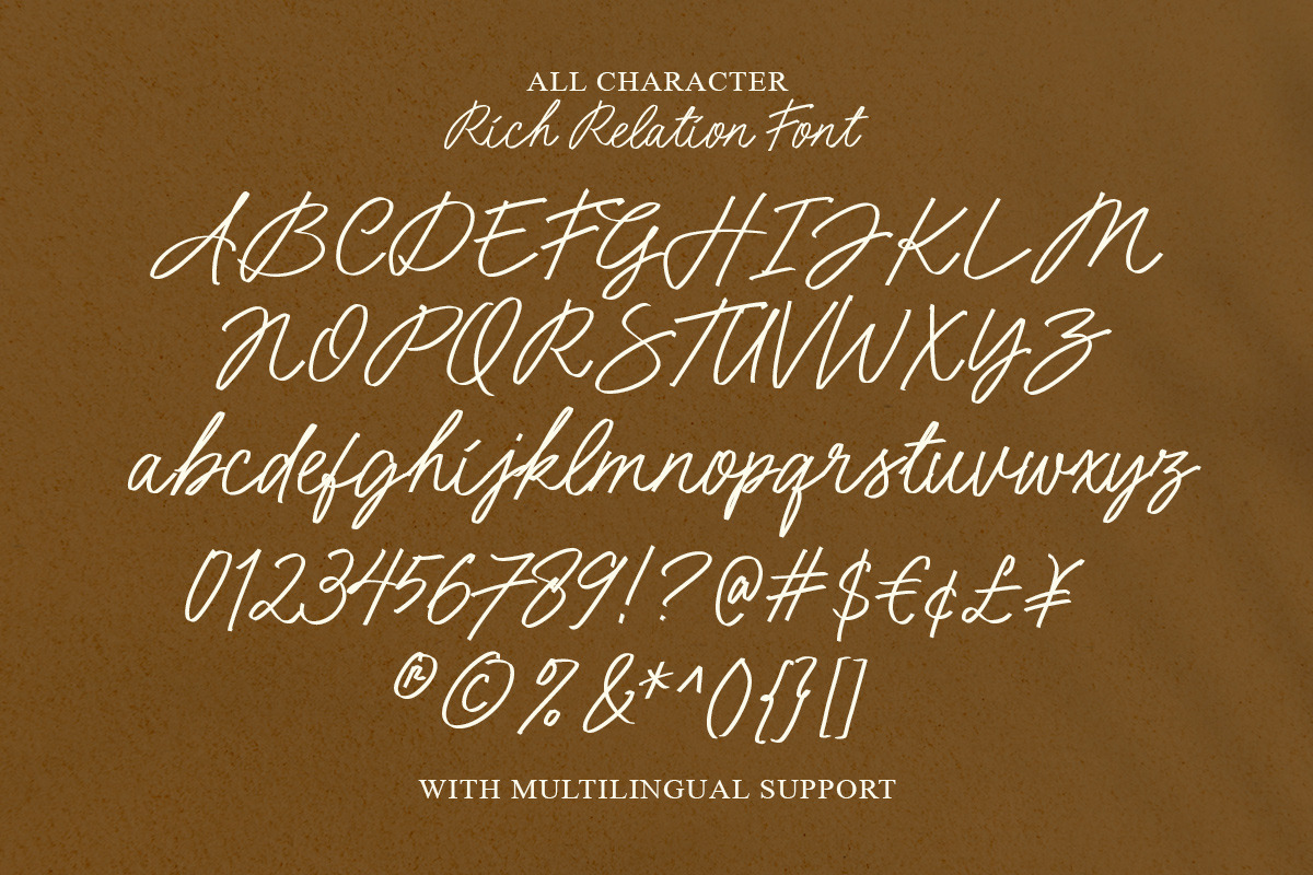 Rich Relation Handwritten Script, a Script Font by Letterhend Studio (Photo 6 of 11)