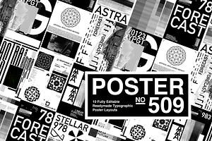 10 Fully Editable Typographic Poster