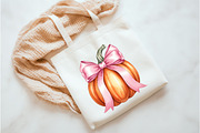 Pumpkin Coquette bow png trending, an Illustration by Watercolor design (Thumbnail 2 of 3)