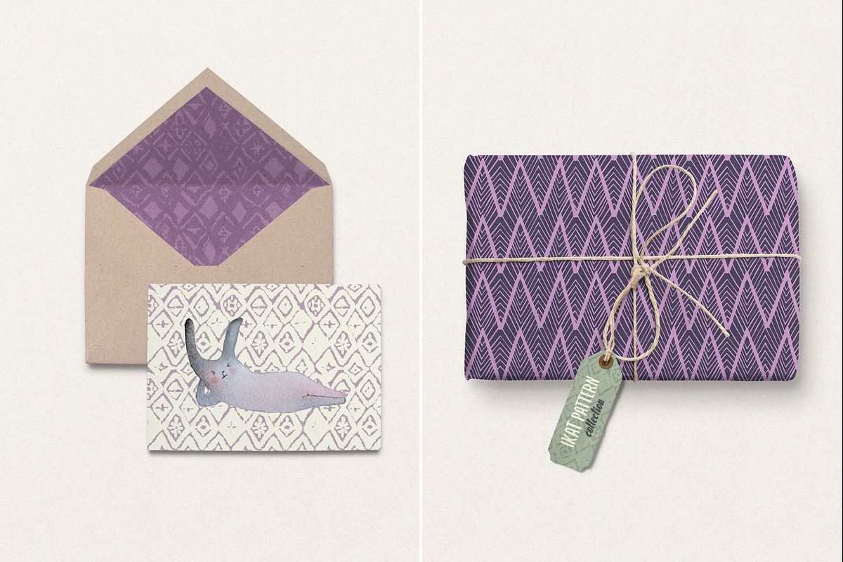 ikat pattern set, a Pattern Graphic by Nicetoseeya (Photo 3 of 4)