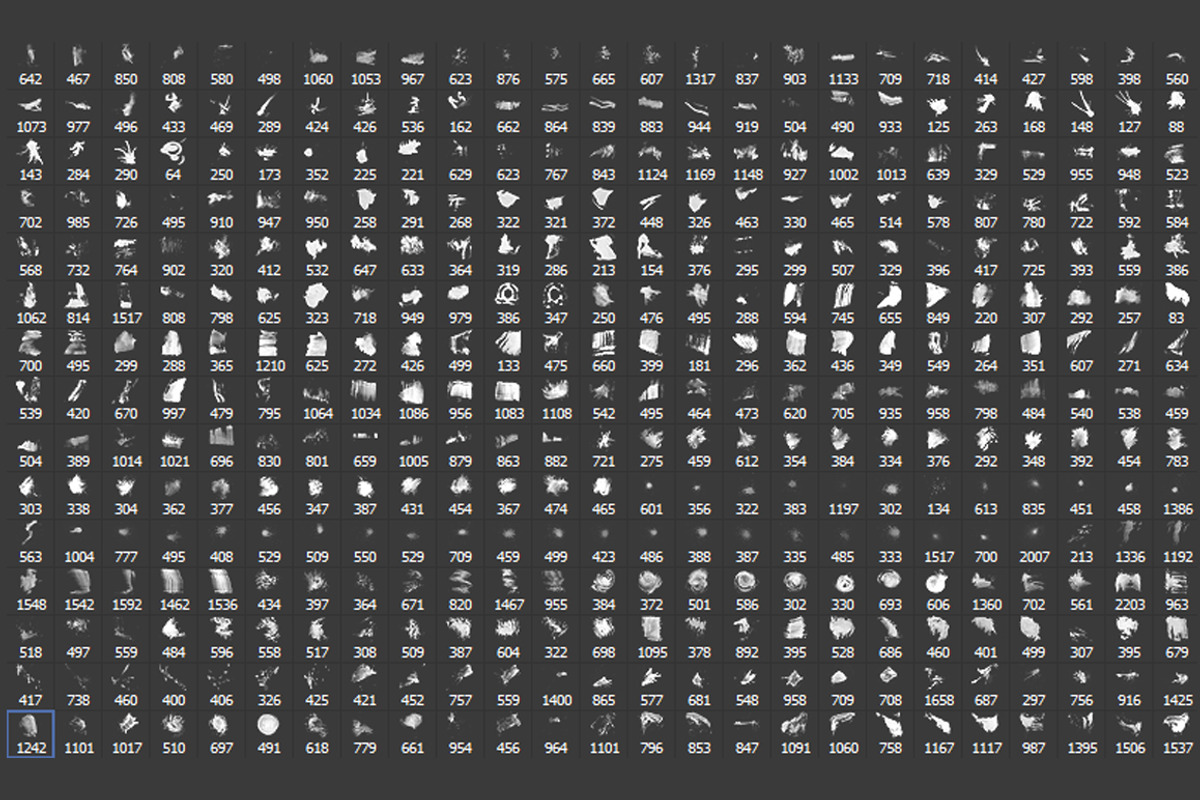 375 Grunge Brushes Pack, a Brush Add-On by Arys Design (Photo 2 of 2)