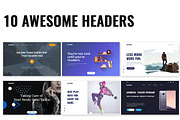 Ramro Web UI Kit - Header, an UI Kit Template by Danfe Designs (Thumbnail 1 of 11)