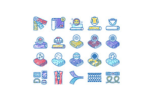 Drapery Shop Sale set Icons hand, an Object Illustration by pikepicture