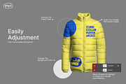 Stand Collar Puffer Jacket Mockup, a Hoody Mockup by Pipello Grafik (Thumbnail 2 of 3)