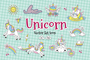 Unicorn Illustration Set