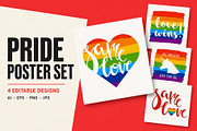 Pride Month Posters, a Decorative Illustration by Lena Kedrova (Thumbnail 1 of 5)