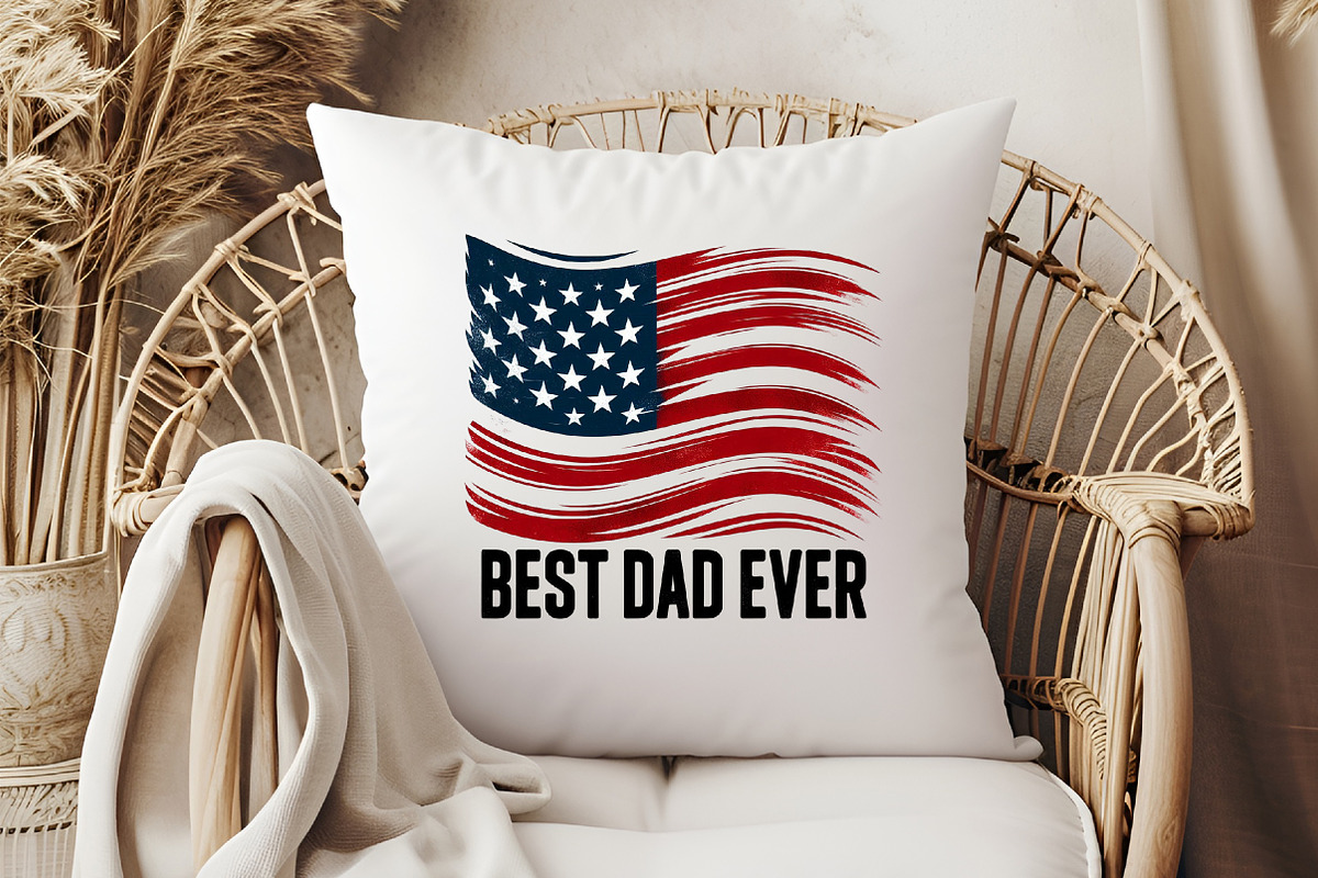 Patriotic Best Dad Ever Sublimation, an Illustration by Libby Wishes (Photo 4 of 6)