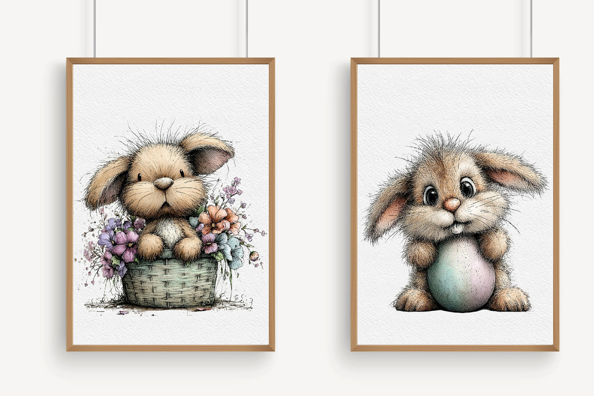 Whimsical Easter Animals Clipart, an Illustration by Libby Wishes (Photo 5 of 7)