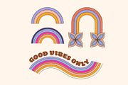 Retro Groovy Flowers Collection, an Illustration by cafelab_store (Thumbnail 3 of 5)