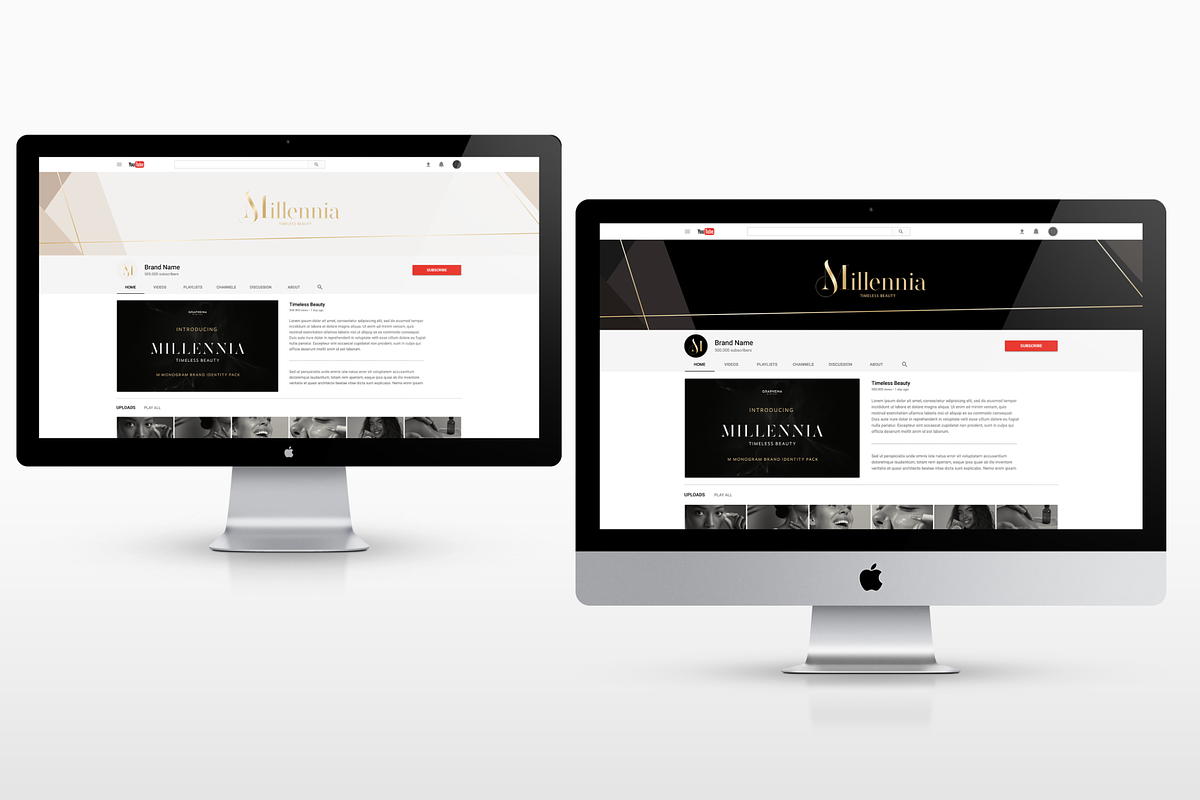 Millennia - M monogram brand identit, a Graphic by Graphema Digital (Photo 11 of 12)
