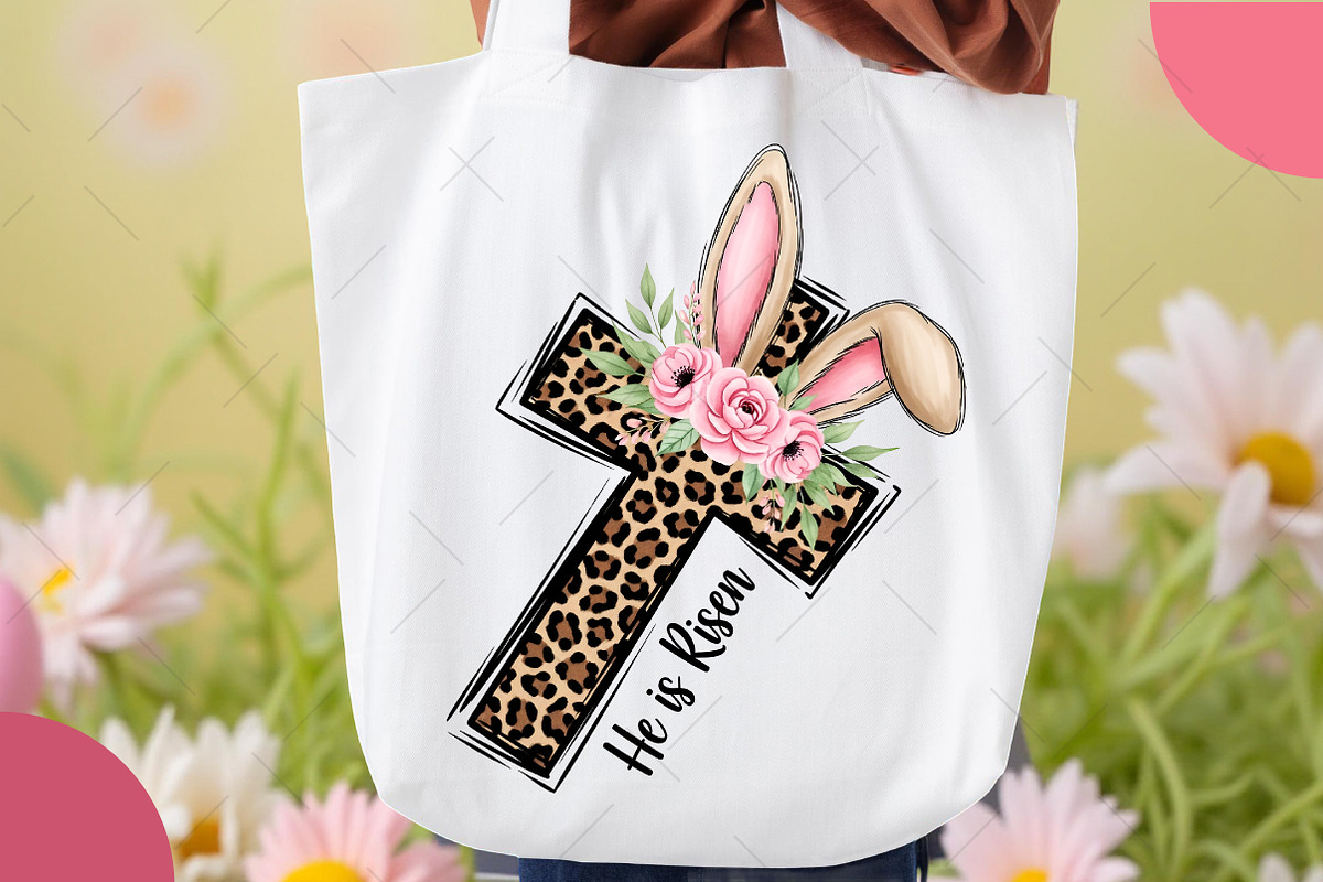 He is Risen Leopard Print Cross PNG, an Illustration by OK Design (Photo 5 of 6)