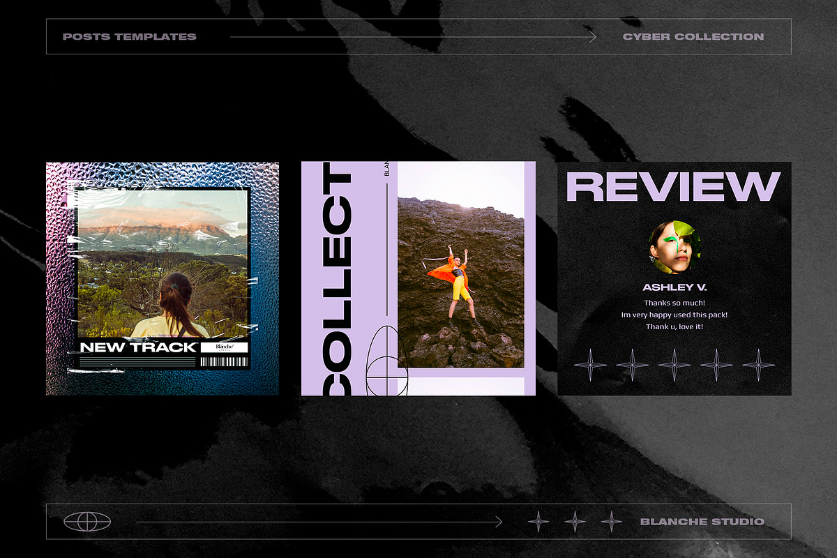 CYBERPUNK Instagram Templates, a Social Media Template by BlancheStudio (Photo 9 of 14)