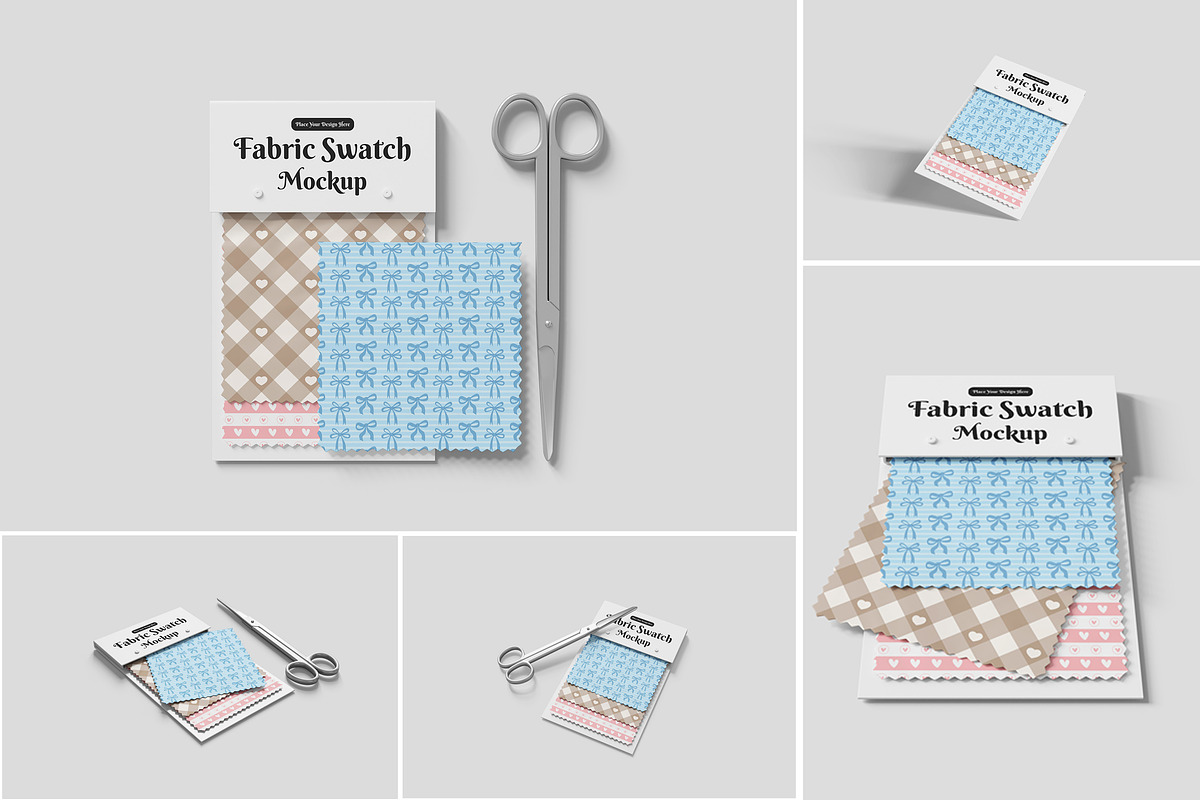 Fabric Swatch Mockup PSD, an Advertising Mockup by Indah (Photo 1 of 6)